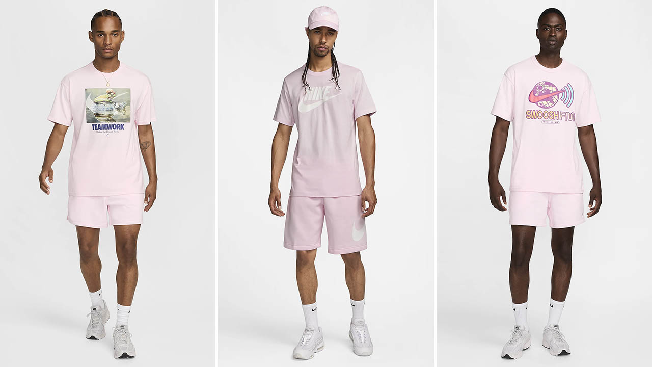 Nike Sportswear Pink Foam Shirts Hats Shorts Clothing Outfits Summer 2024
