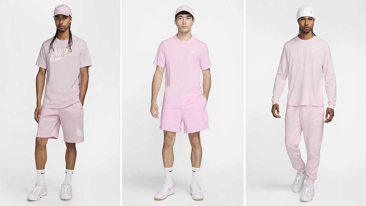 Nike Sportswear Pink Foam Shirts Hats Shorts Clothing Sneaker Outfits Summer 2024 Releases