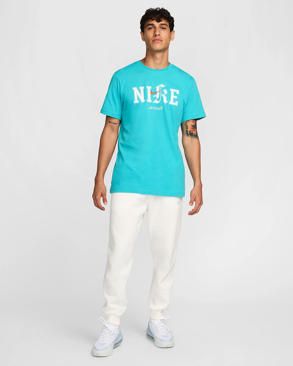 Nike Sportswear Swoosh T Shirt Dusty Cactus White Orange