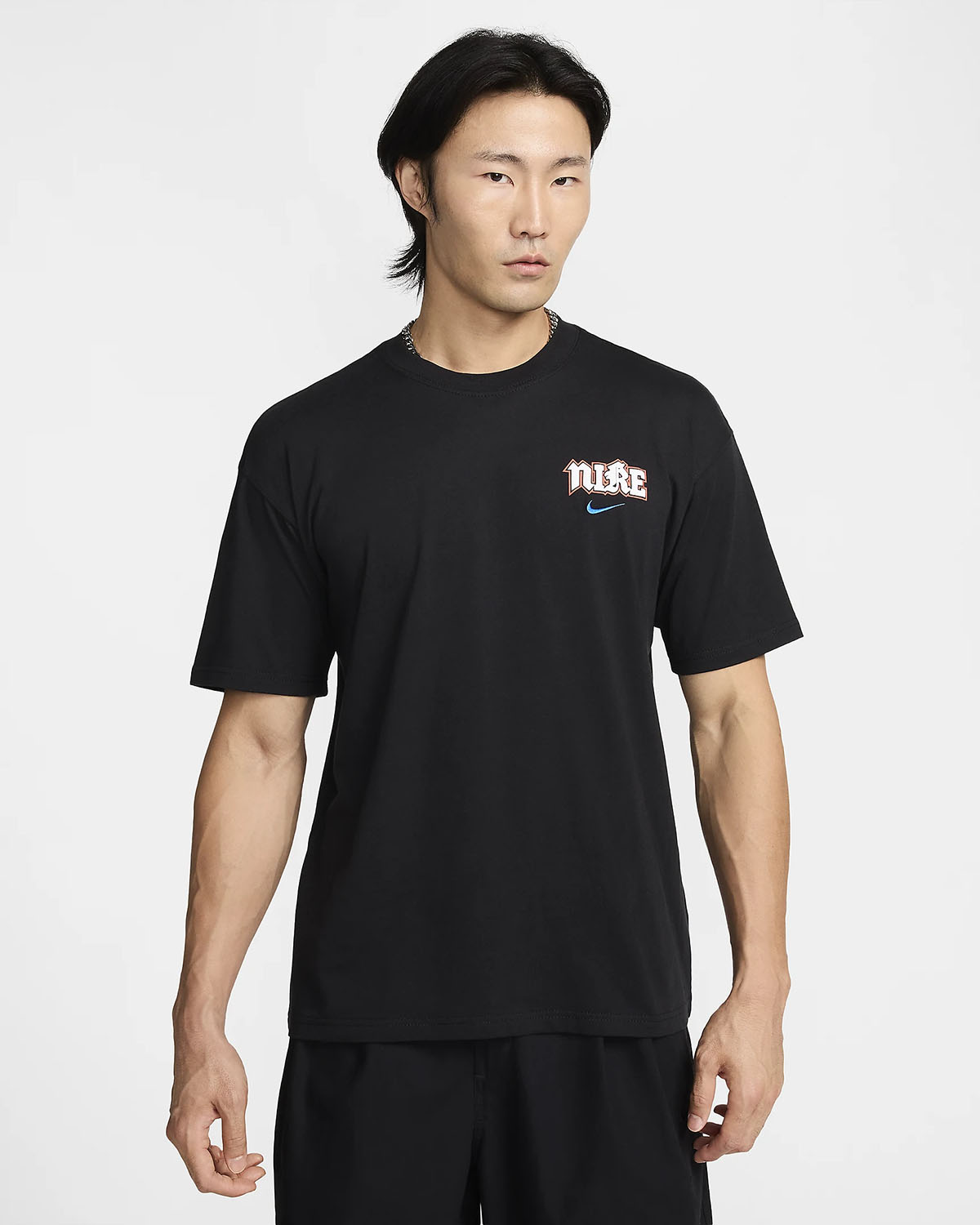 Nike Sportswear T Shirt Black White Dusty Cactus Orange 1