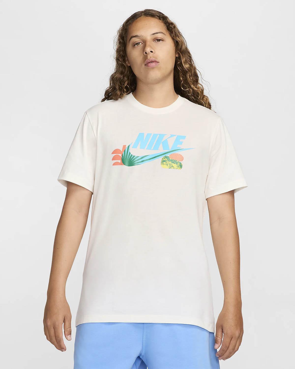 Nike Sportswear T Shirt Sail Blue 1