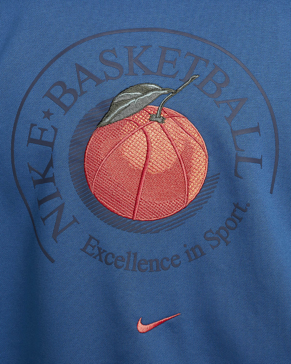Nike Standard Issue Tropical Basketball Hoodie Court Blue 3