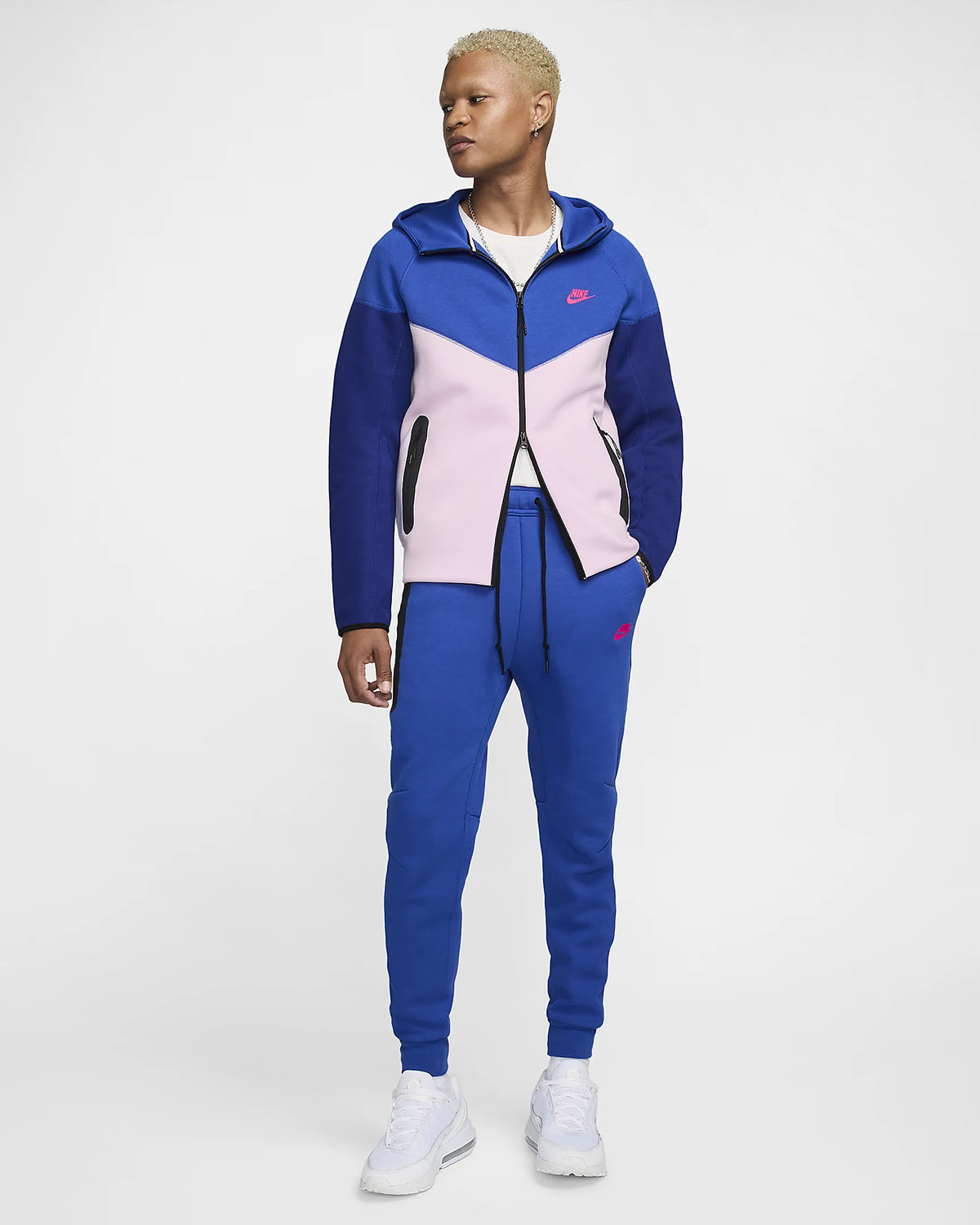 Nike Tech Fleece Joggers Game Royal Hyper Pink 0