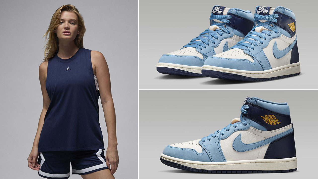 Air Jordan 1 High OG First in Flight Womens Tank Top Shorts Outfit