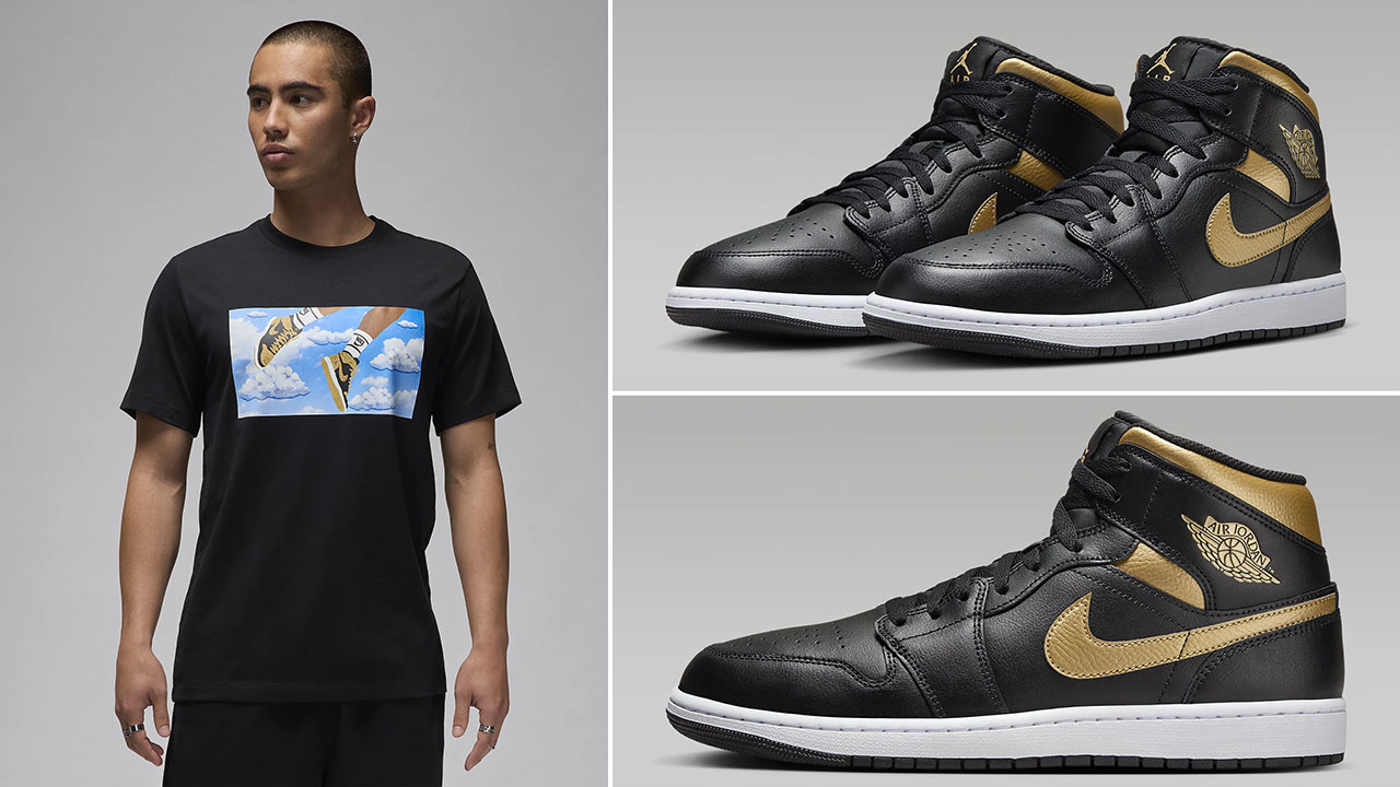 Air jordan 1 mid shirts online