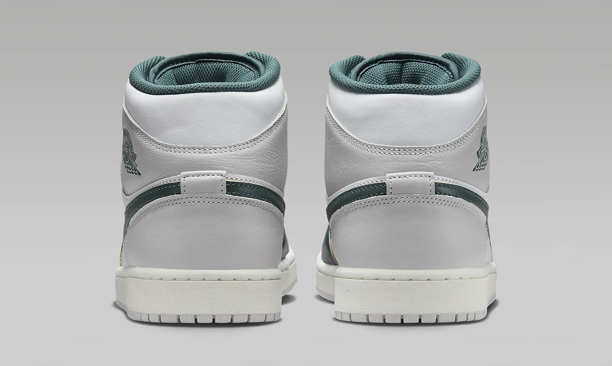 Air Jordan 1 Mid SE White Oxidized Green Neutral Grey Shoes 5