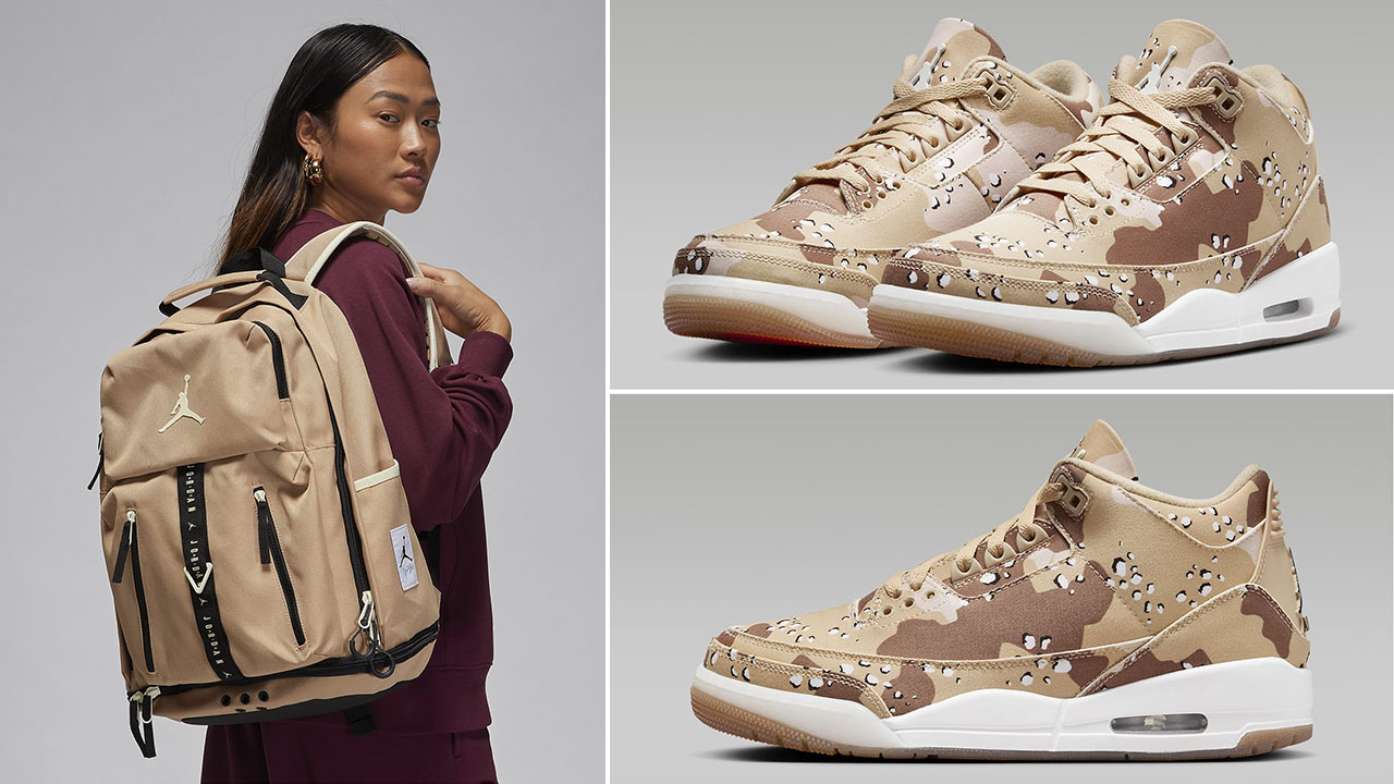 Air Jordan 3 Desert Camo Backpack Outfit