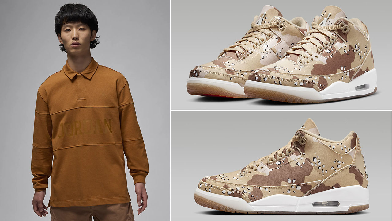 Air Jordan 3 Desert Camo Long Sleeve Top Outfit