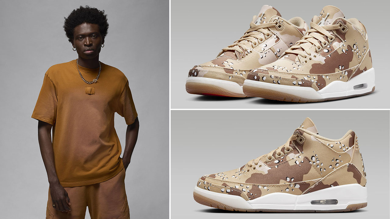 Air Jordan 3 Desert Camo T Shirt Outfit