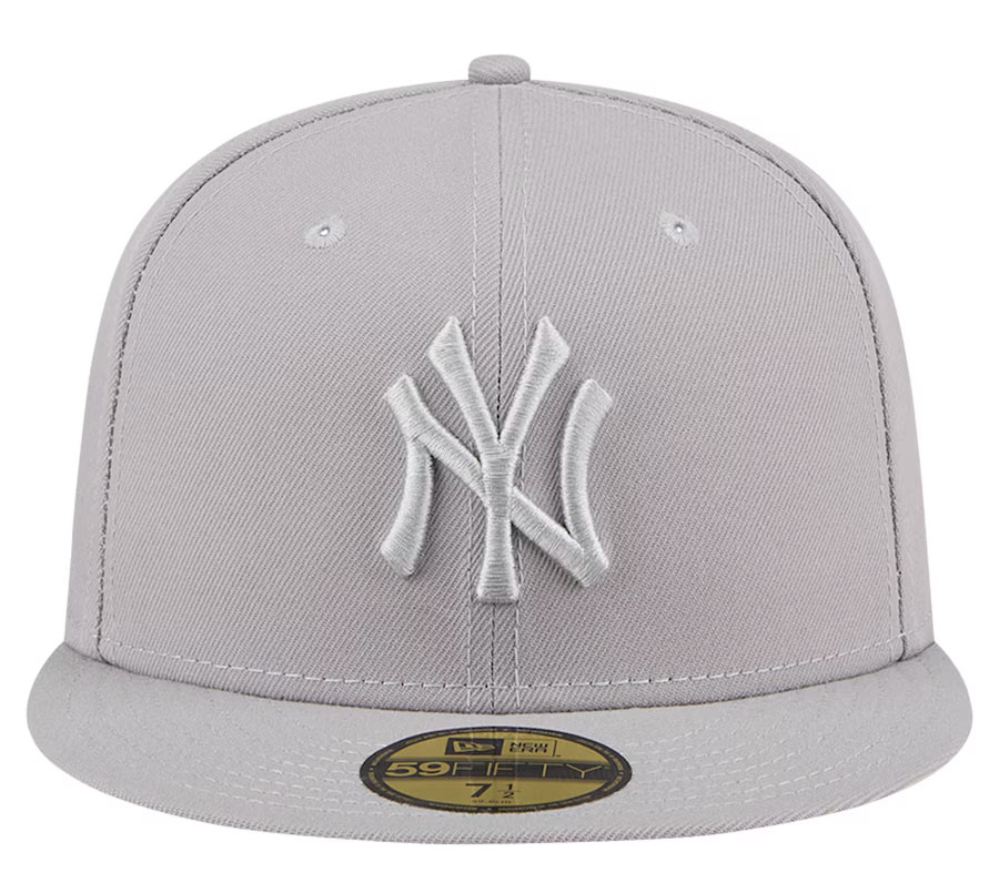 Air Jordan 4 Wet Cement Grey Yankees Fitted Hat New Era Cap 2