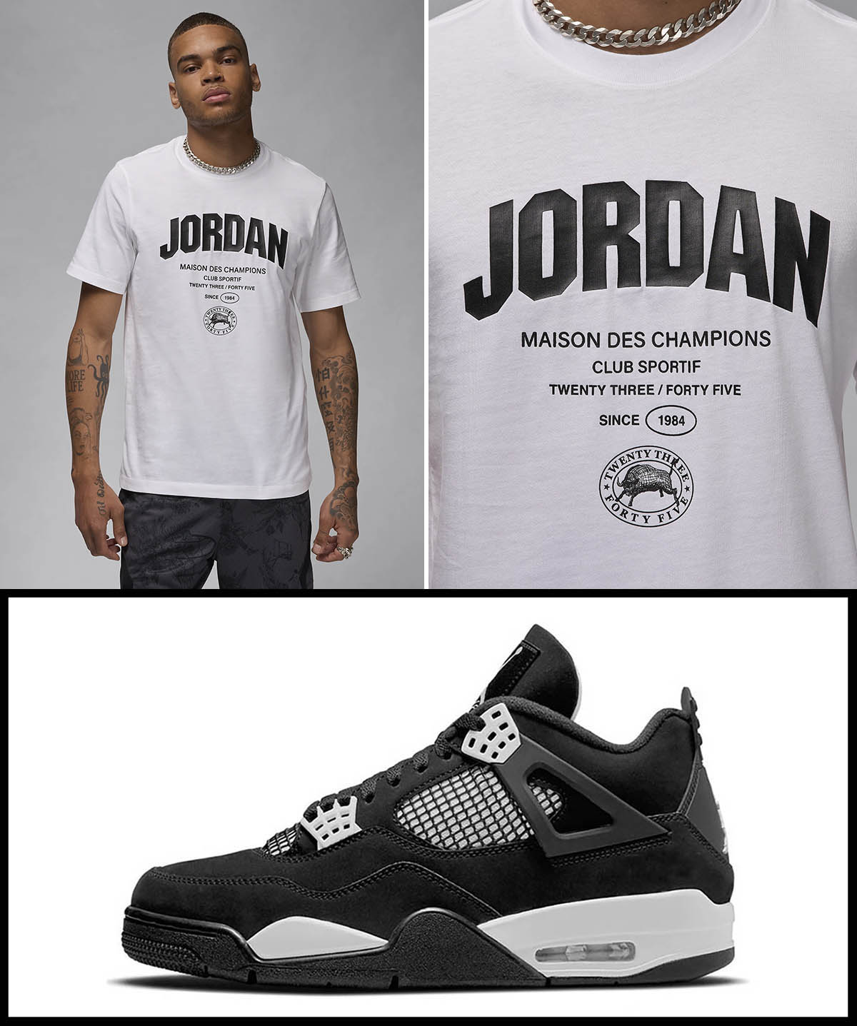 Air Jordan 4 White Thunder T Shirt