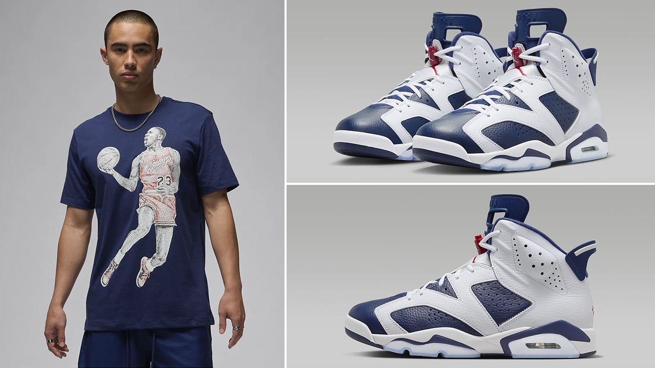 Air Jordan 6 Olympic 2024 Graphic T Shirt