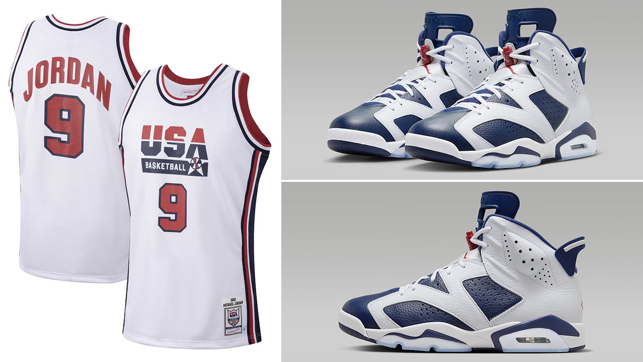 Air Jordan 6 Olympic 2024 Michael Jordan Dream Team Jersey