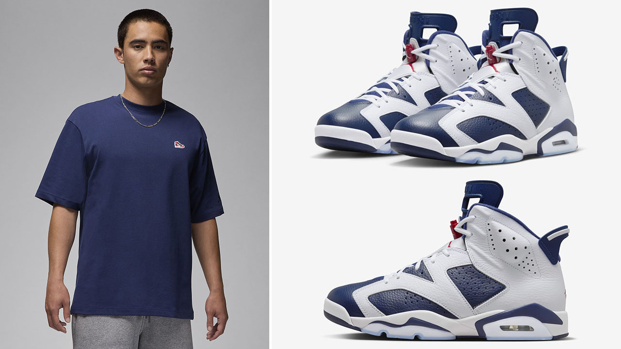 Air Jordan 6 Olympic 2024 Midnight Navy Shirt