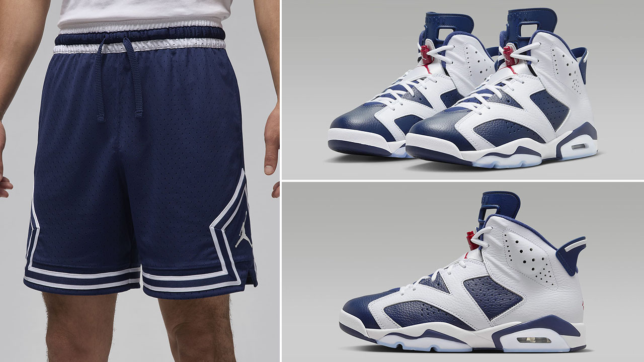 Air Jordan 6 Olympic Diamond Shorts Outfit