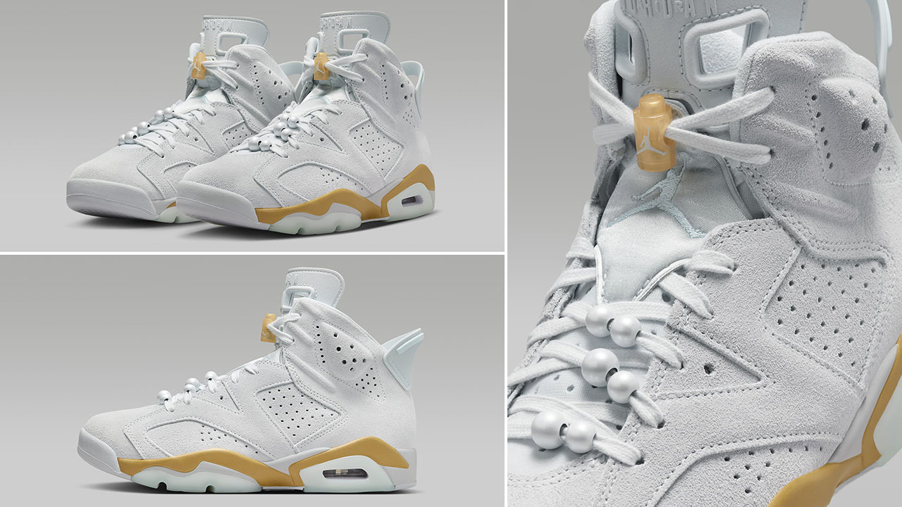 Air Jordan 6 Pearl Paris Olympics Sneakers