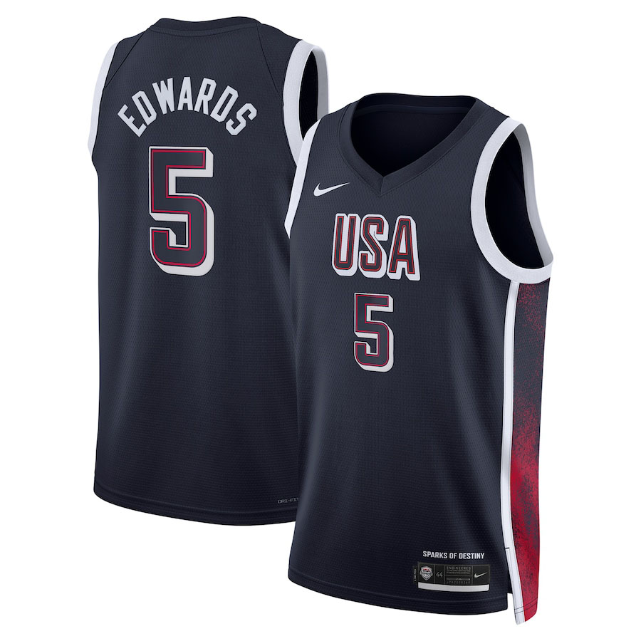 Anthony Edwards Nike USA Basketball 2024 Mens Jersey Navy