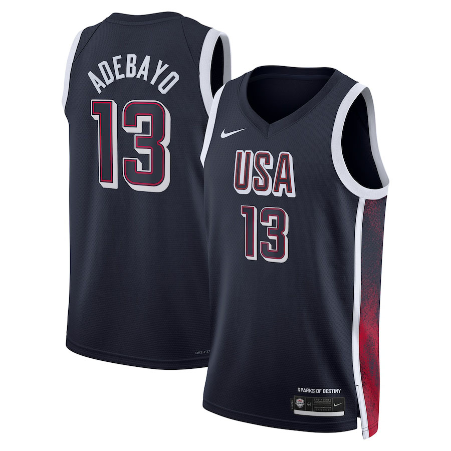 Bam Adebayo Nike USA Basketball 2024 Mens Jersey Navy