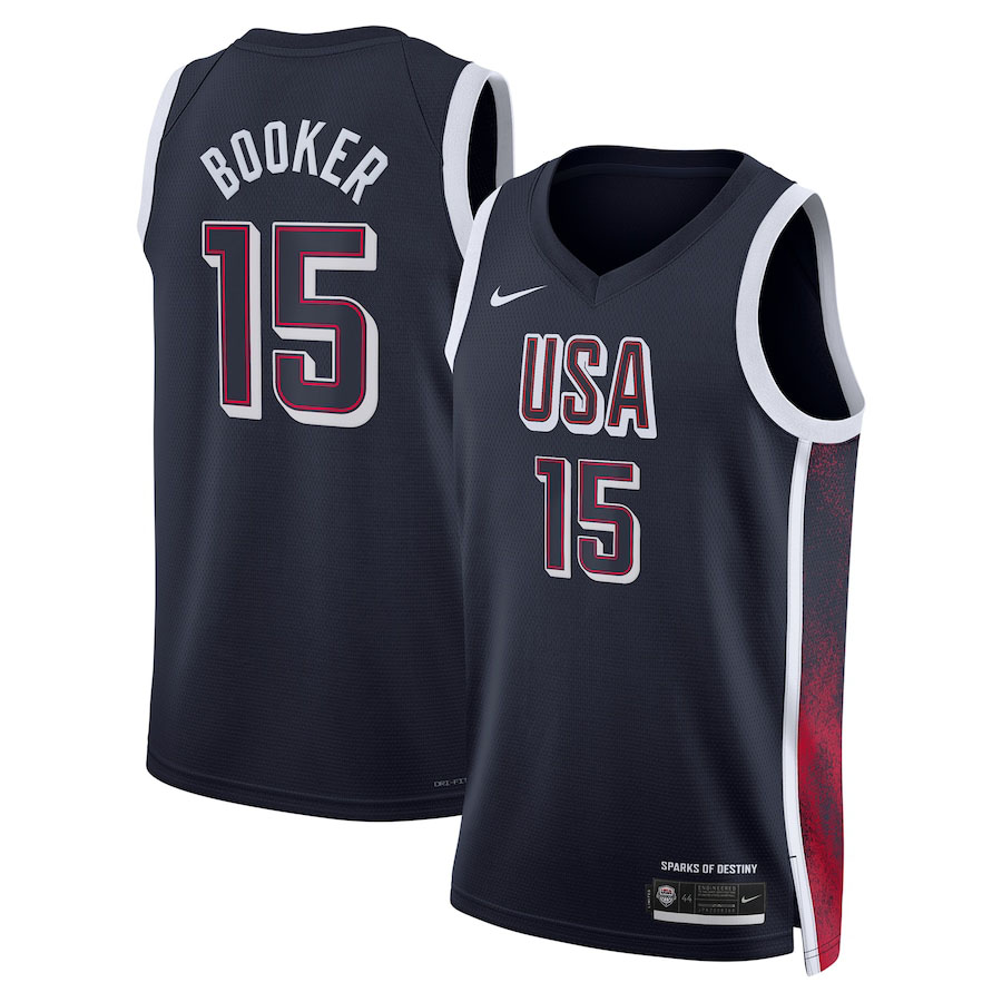 Devin Booker Nike USA Basketball 2024 Mens Jersey Navy