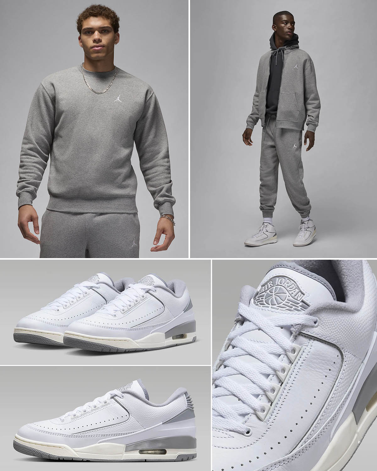 Jordan 2 3 White Cement Grey Clothing Match