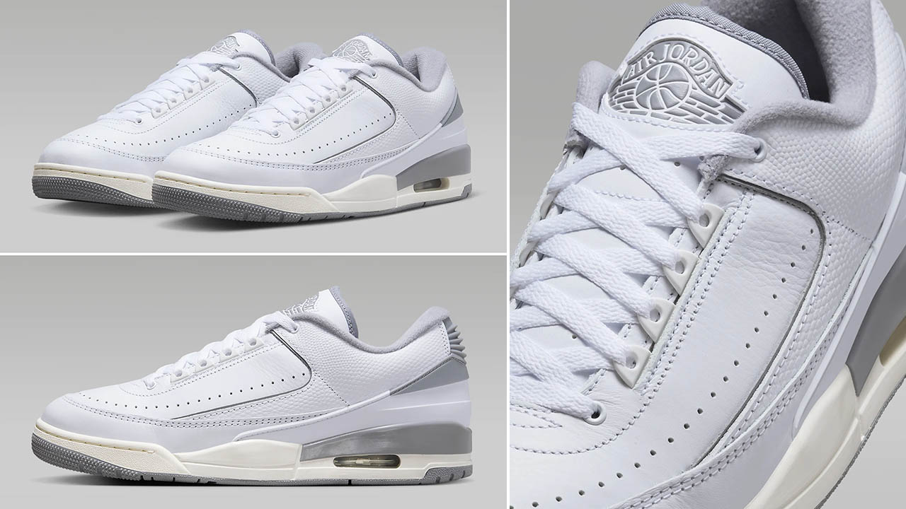 Jordan 2 3 White Cement Grey Sneakers