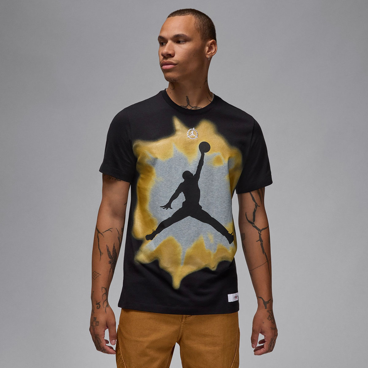 Jordan 84 Olympics T Shirt Black Grey Gold 1