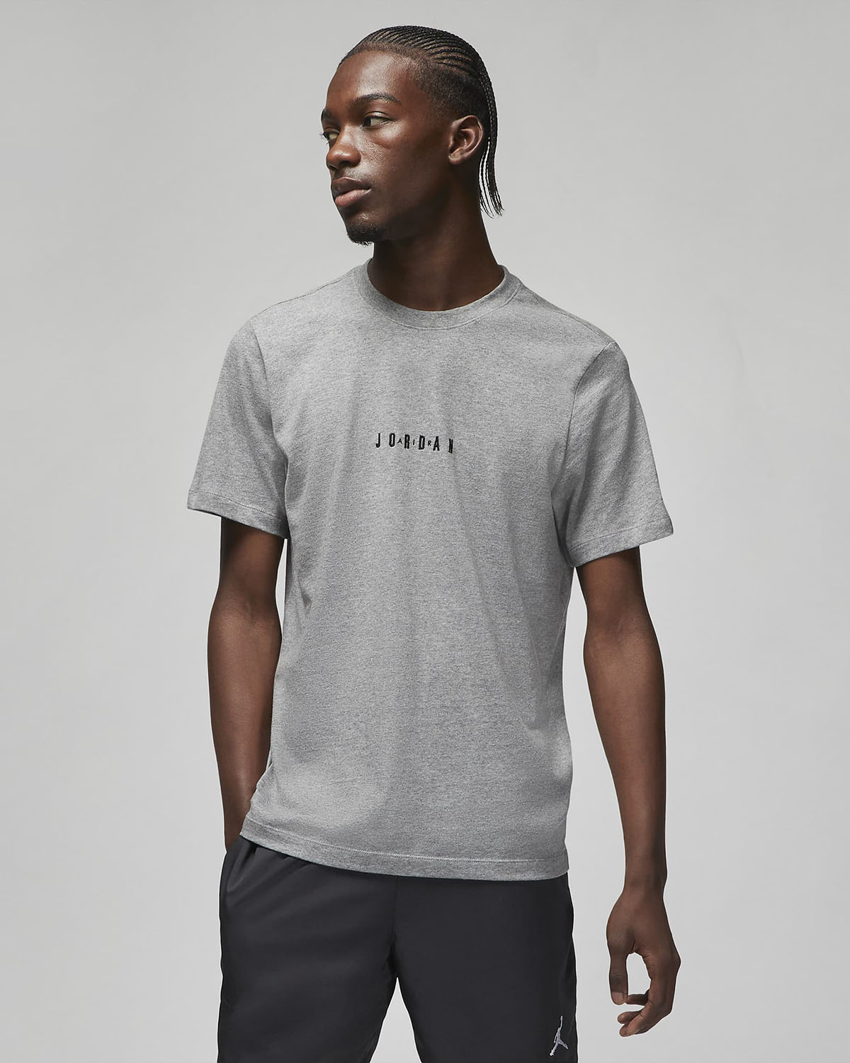 Jordan Air T Shirt Carbon Heather Grey 1