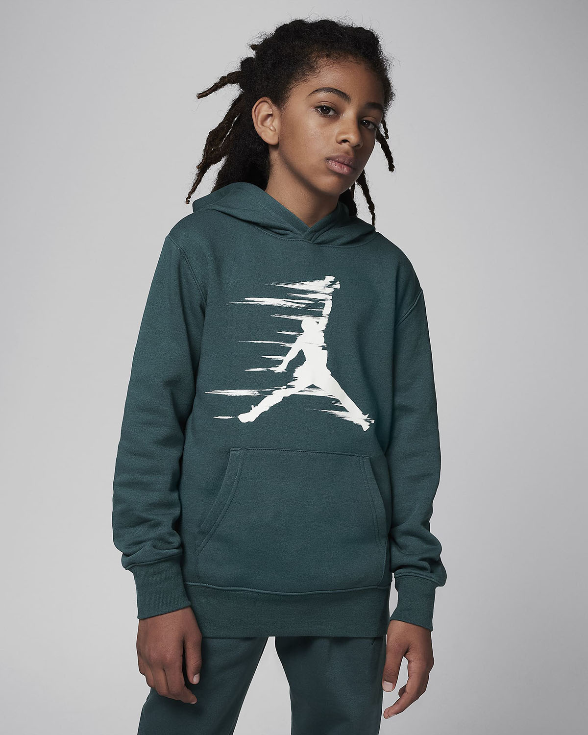 Jordan Big Kids Flight MVP Hoodie Oxidized Green Grade School