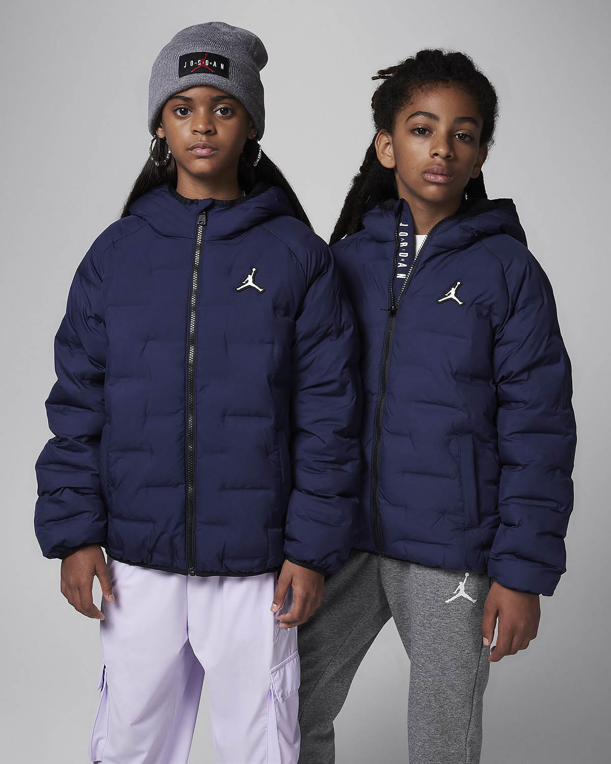 Jordan Big Kids Puffer Jacket Midnight Navy Grade School