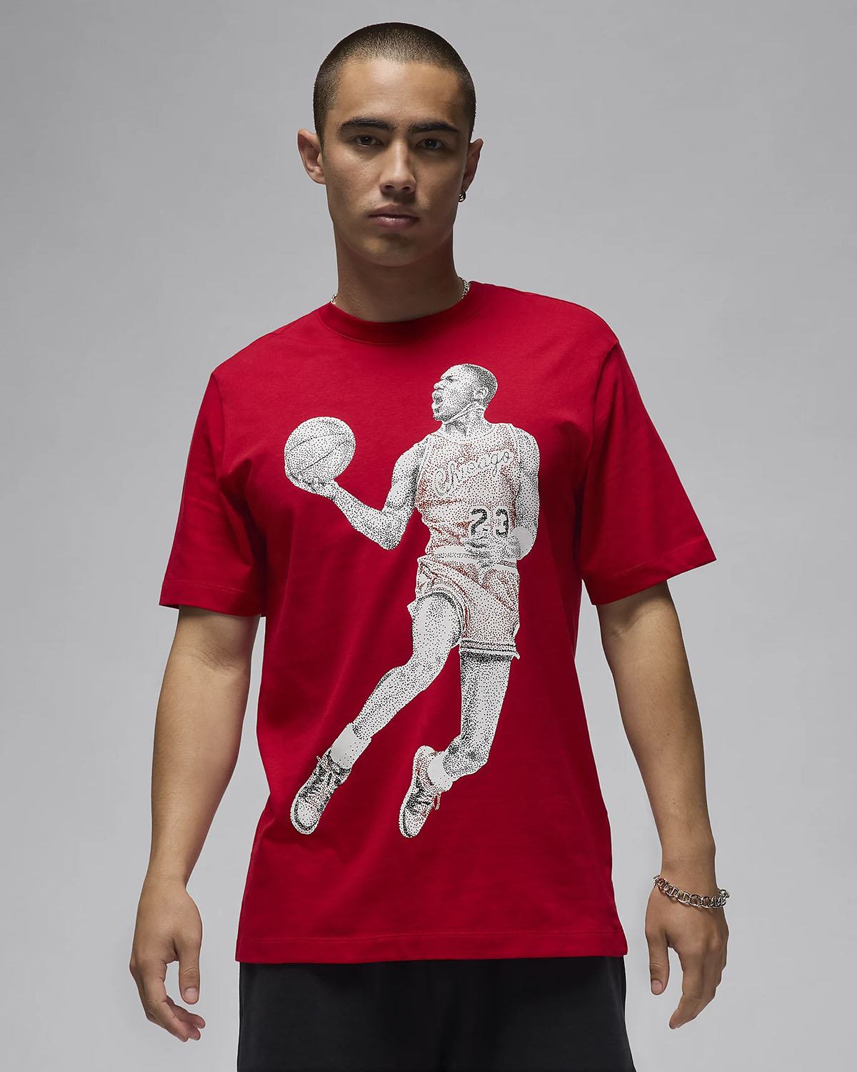 Jordan Brand Dot Graphic T Shirt Gym Red 1