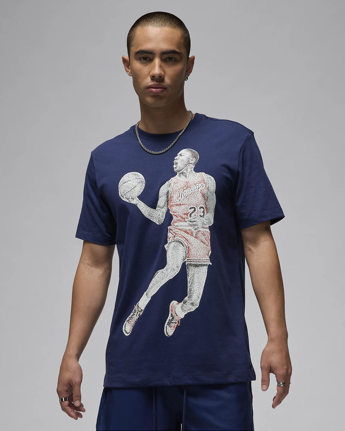 Jordan Brand Dot Graphic T Shirt Midnight Navy 1