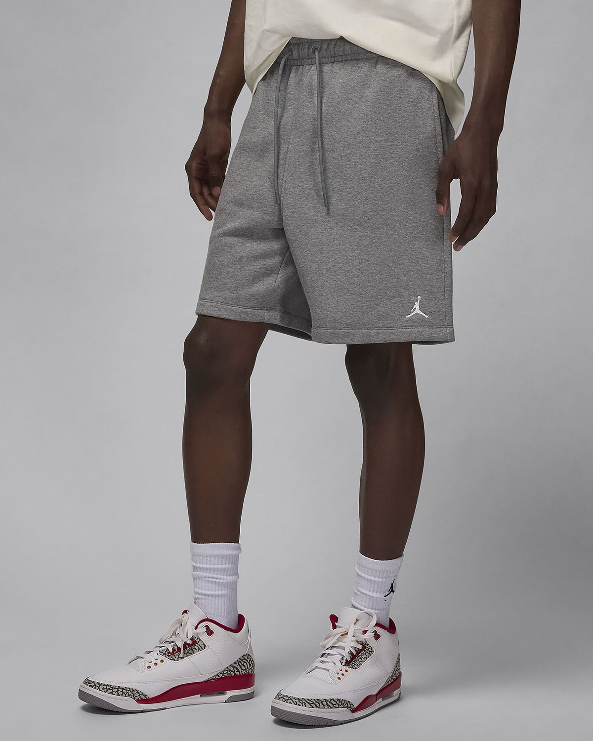 Jordan Brooklyn Fleece Shorts Carbon Heather Grey 1