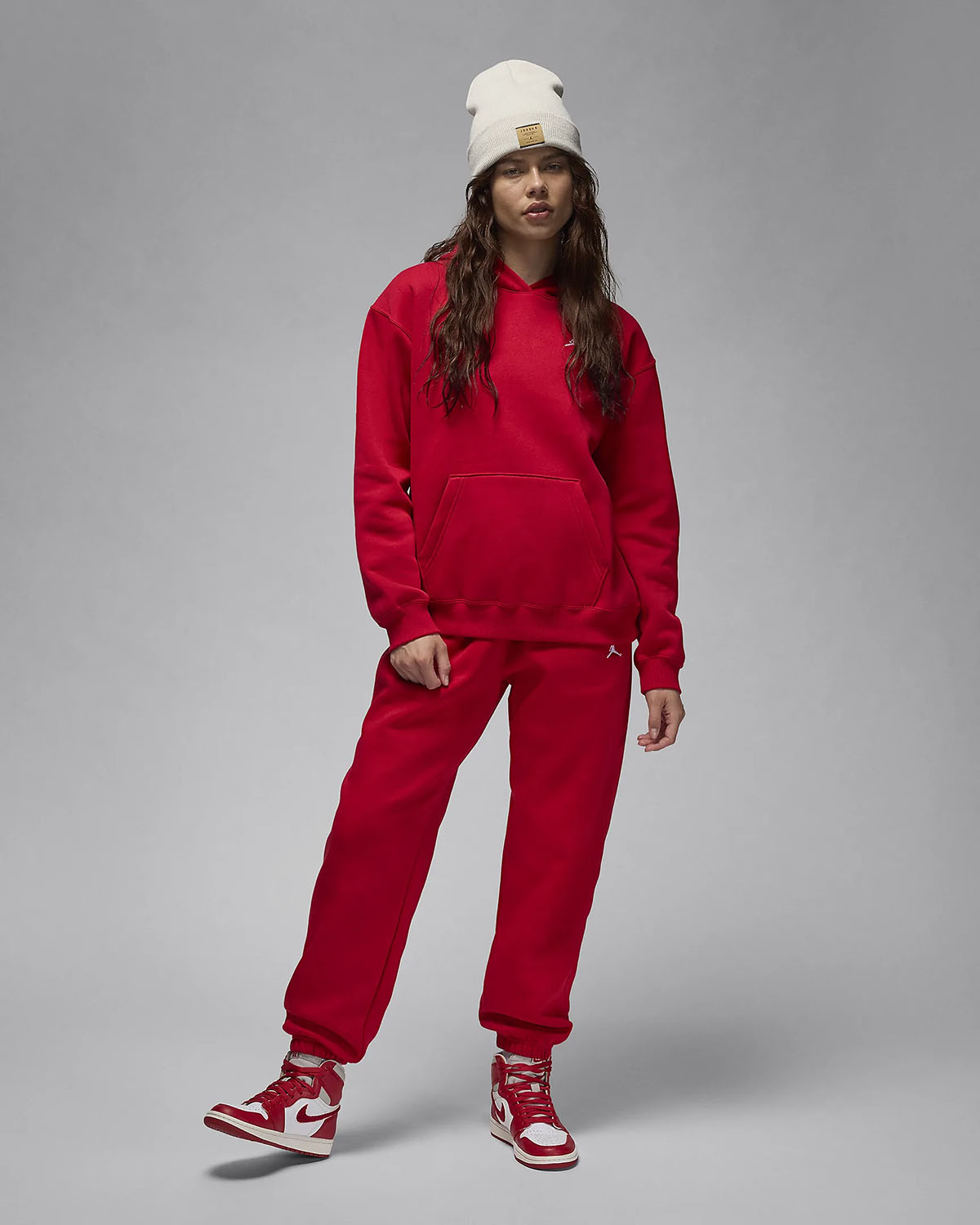 Jordan Brooklyn Fleece Womens Hoodie Gym Red
