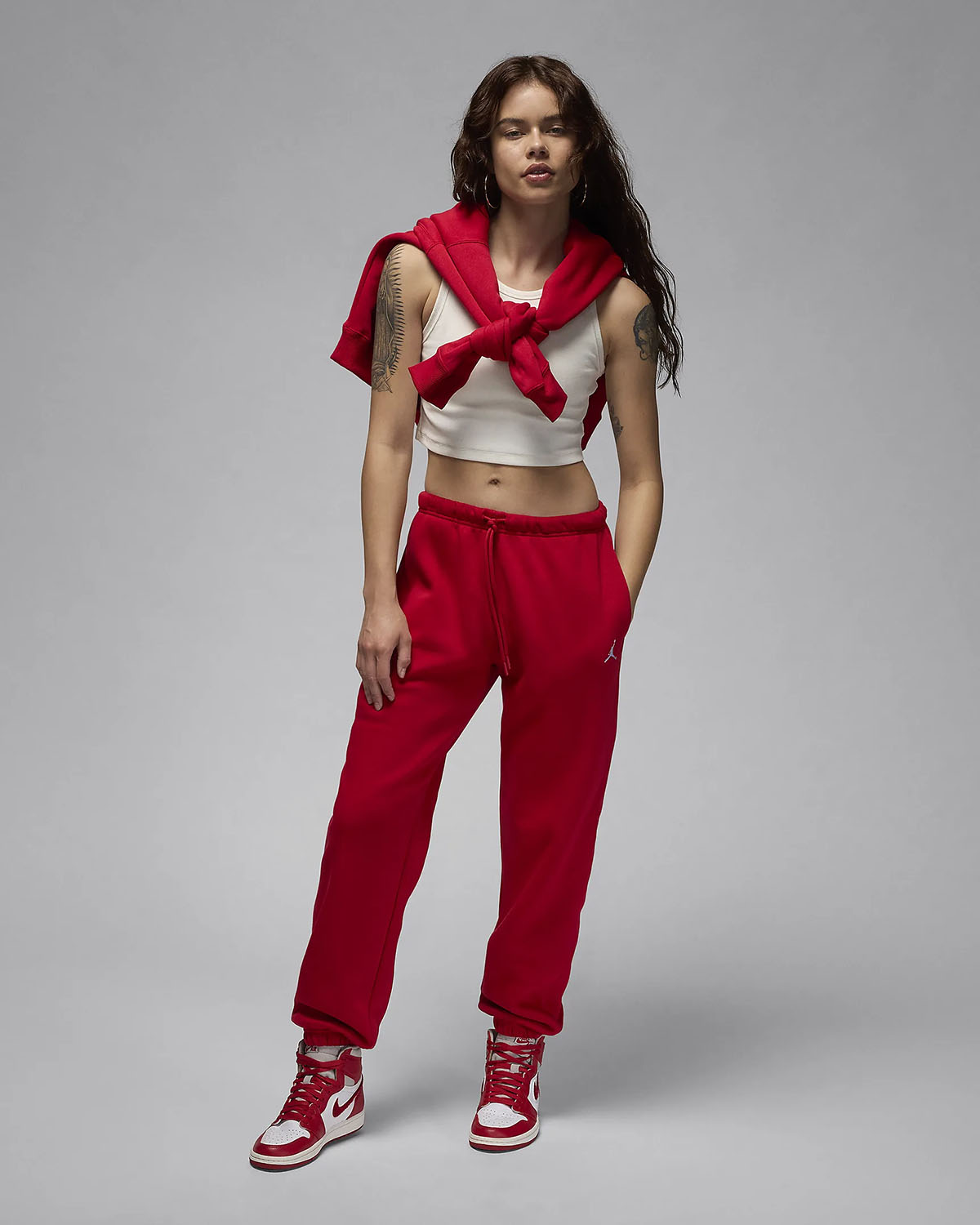 Jordan Brooklyn Fleece Womens Pants Gym Red