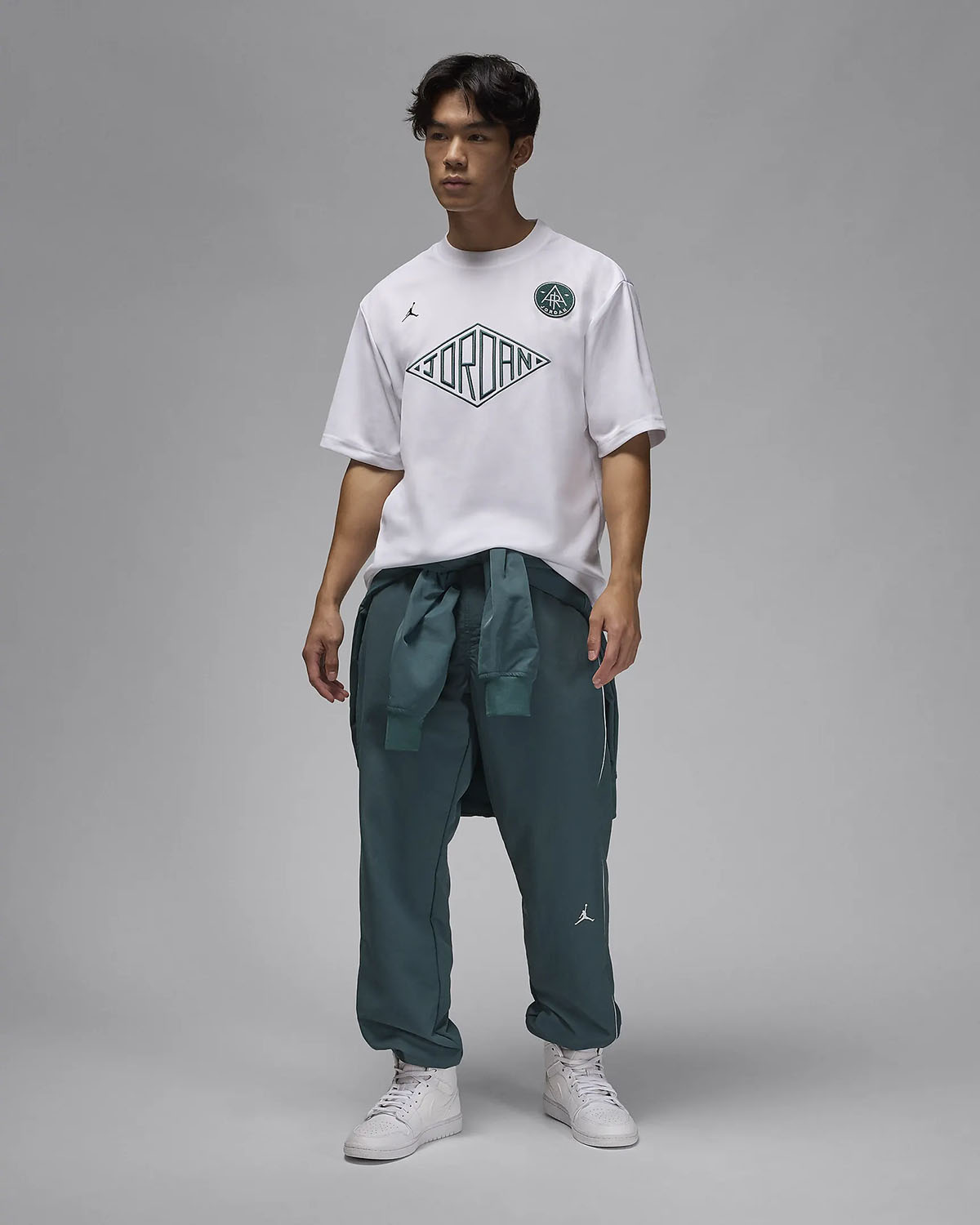 Jordan Essentials Mens Short Sleeve Top White Oxidized Green