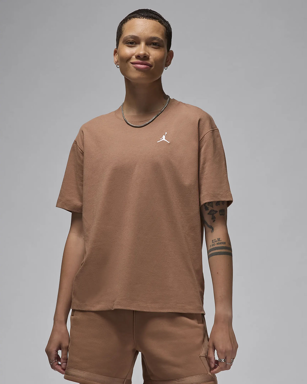 Jordan Essentials Womens T Shirt Archaeo Brown