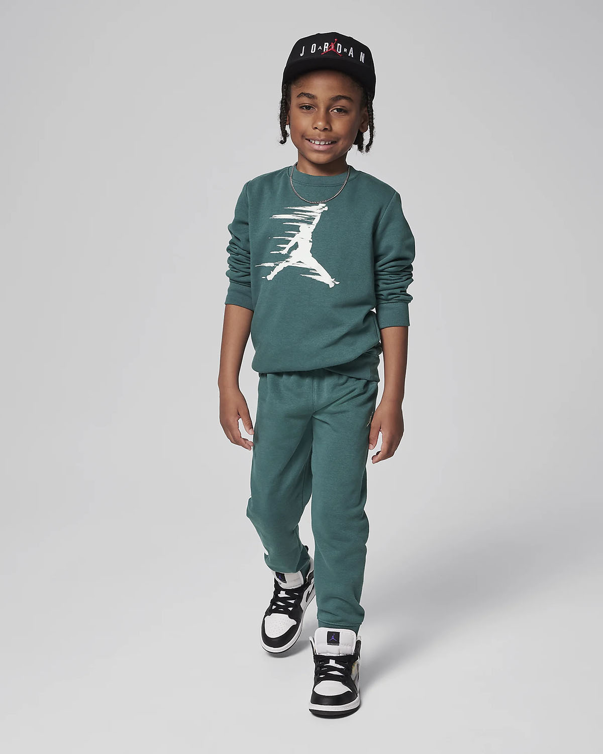 Jordan Little Kids Flight MVP Fleece Crew and Pants Preschool