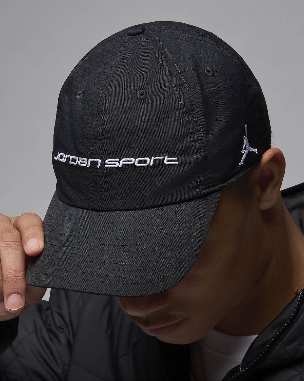 Jordan Sport Club Cap Unstructured Curved Bill Hat Black 4