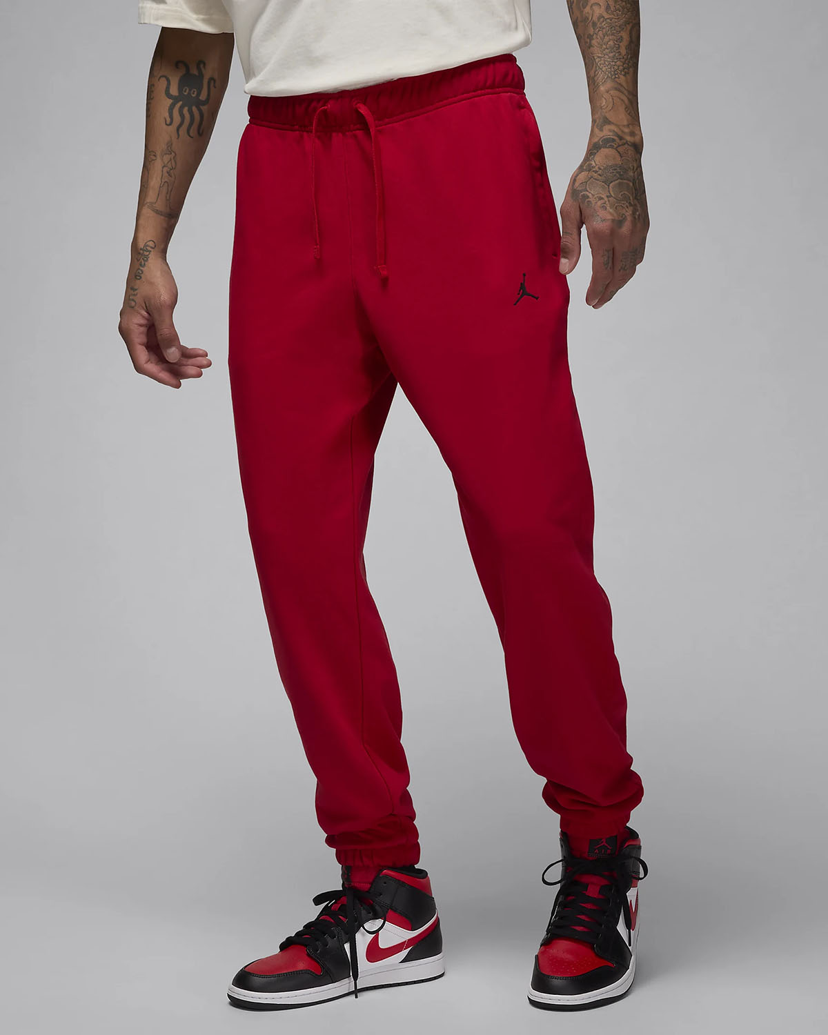 Jordan Sport Crossover Dri Fit Fleece Pants Gym Red 1