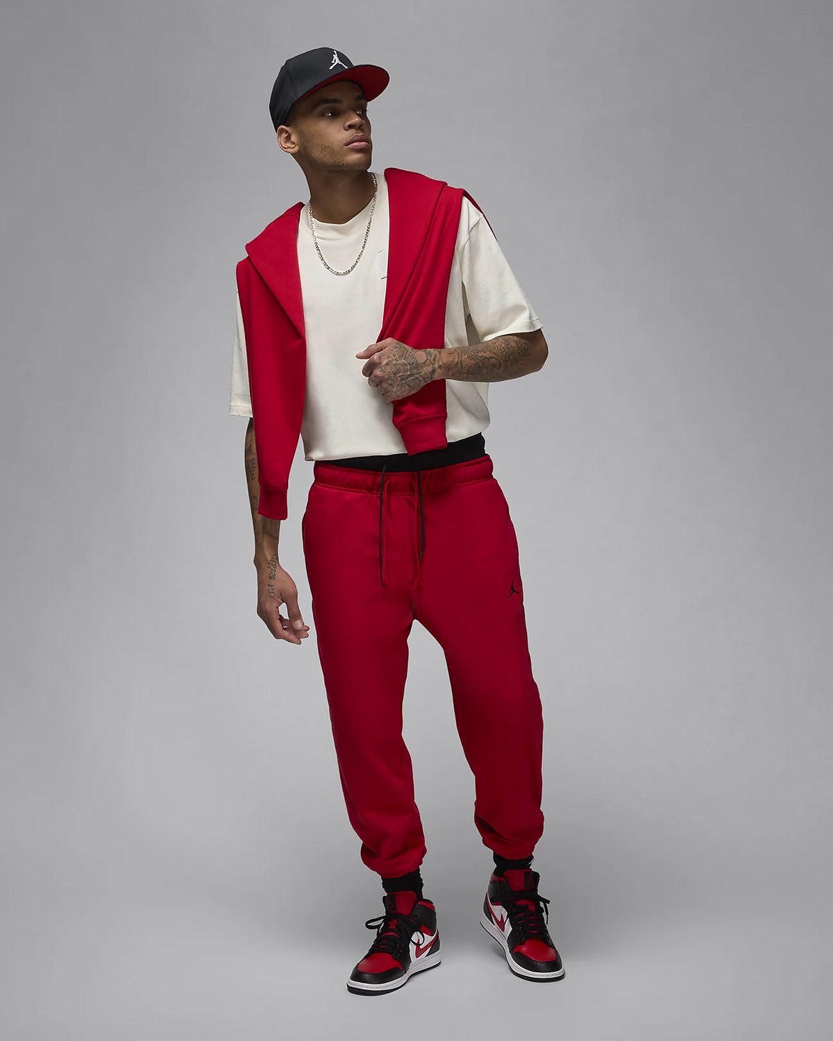 Jordan Sport Crossover Dri Fit Fleece Pants Gym Red