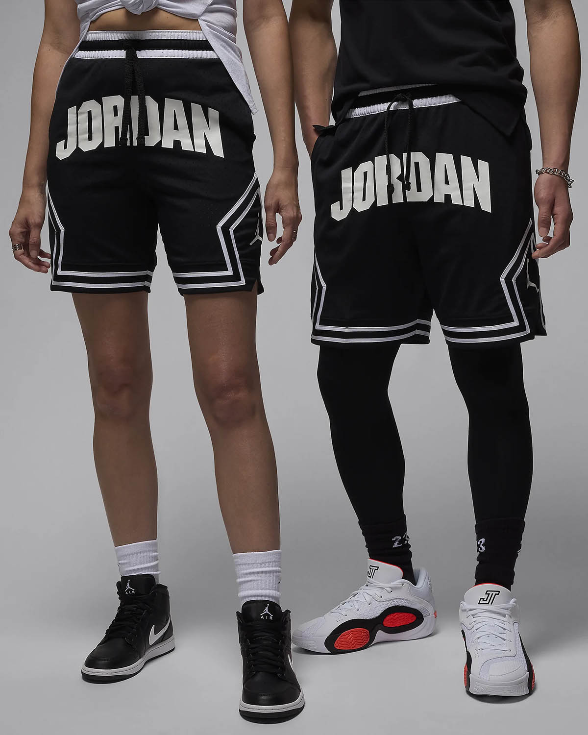 Jordan Sport Dri Fit Diamond Shorts Mens Black White 1