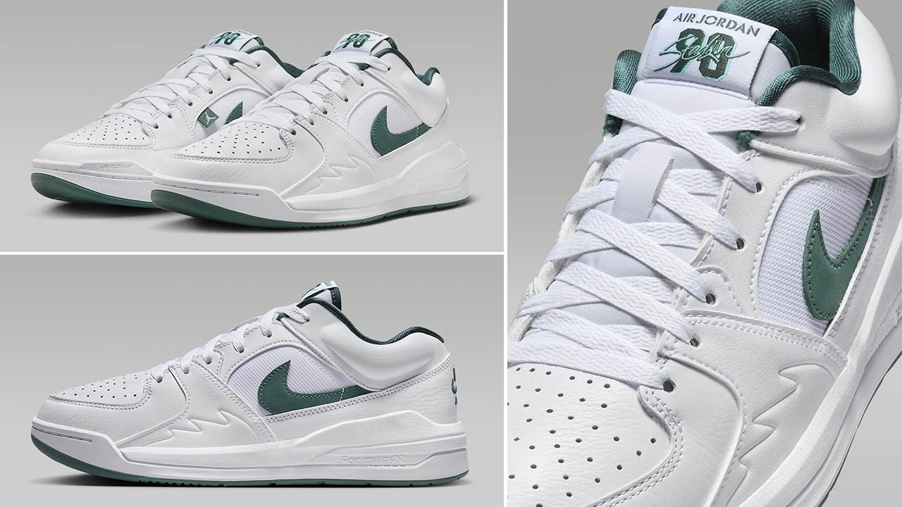 Jordan Stadium 90 White Oxidized Green Sneakers