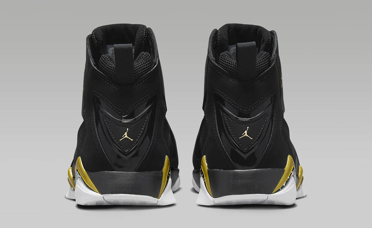 Jordan True Flight Black Metallic Gold Shoes 5