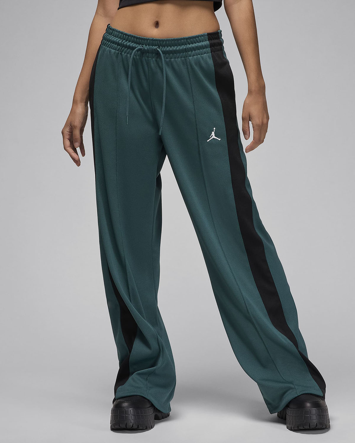 Jordan Womens Knit Track Pants Oxidized Green Black 1