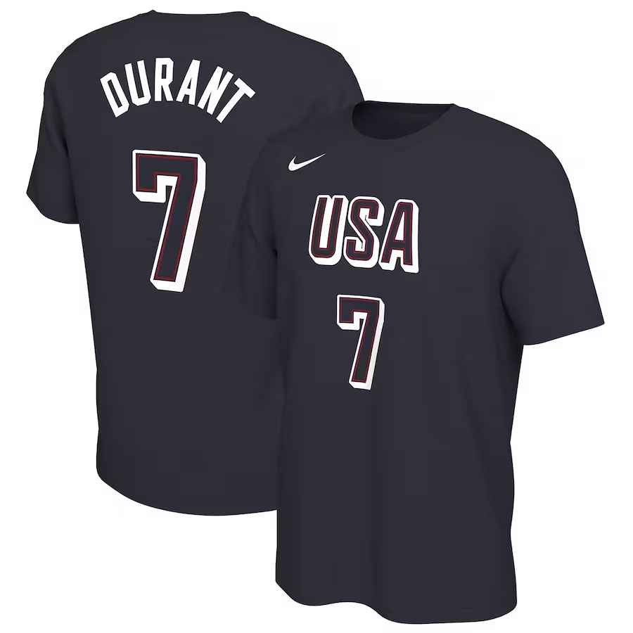 Kevin Durant Nike USA Basketball 2024 Mens T Shirt Navy
