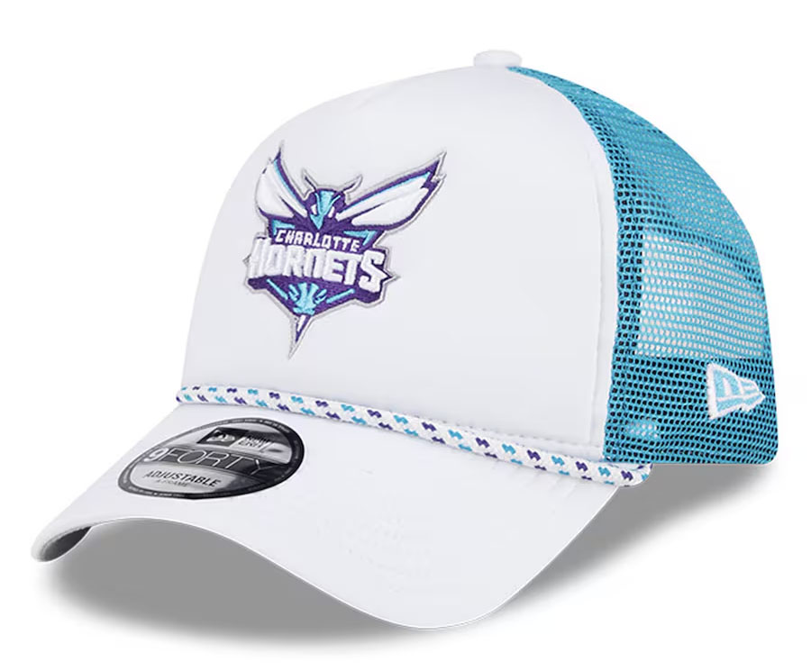 New Era Charlotte Hornets Trucker Snapback Hat 1