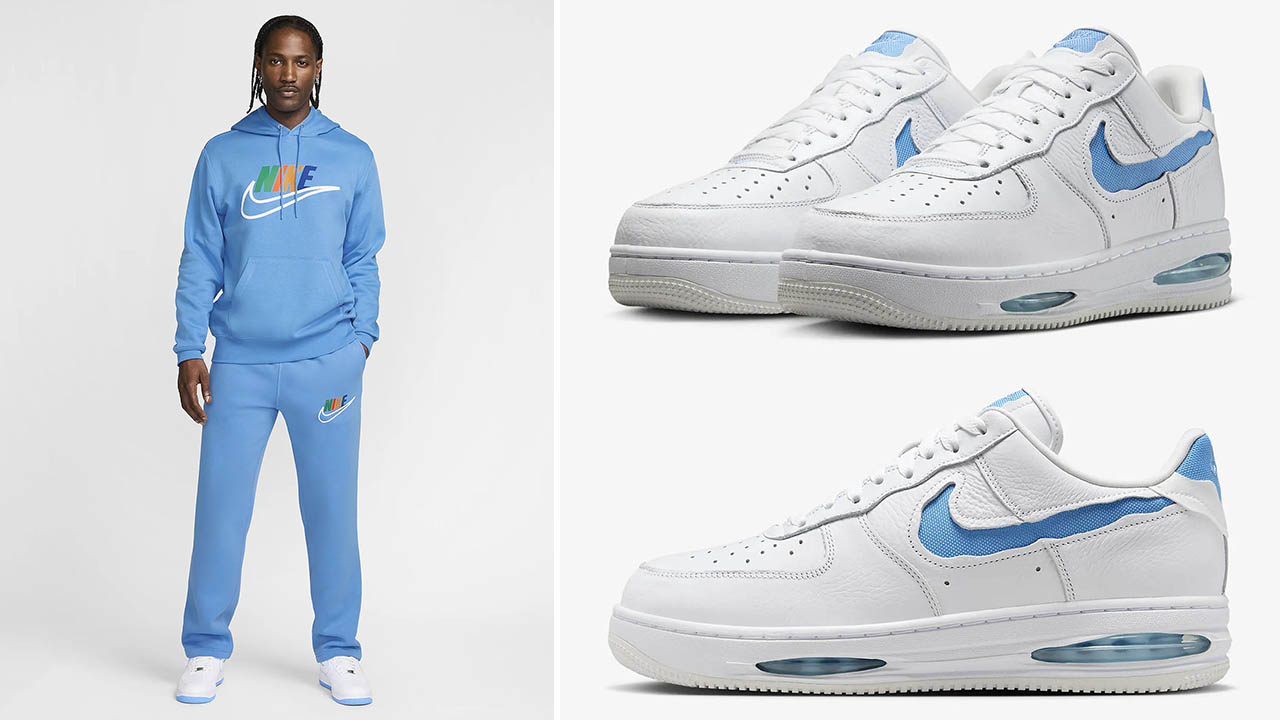 Nike Air Force 1 Low EVO White University Blue Outfits