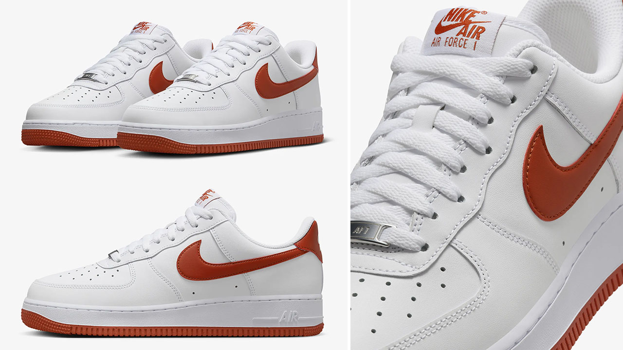 Nike Air Force 1 Low White Dragon Red Sneakers