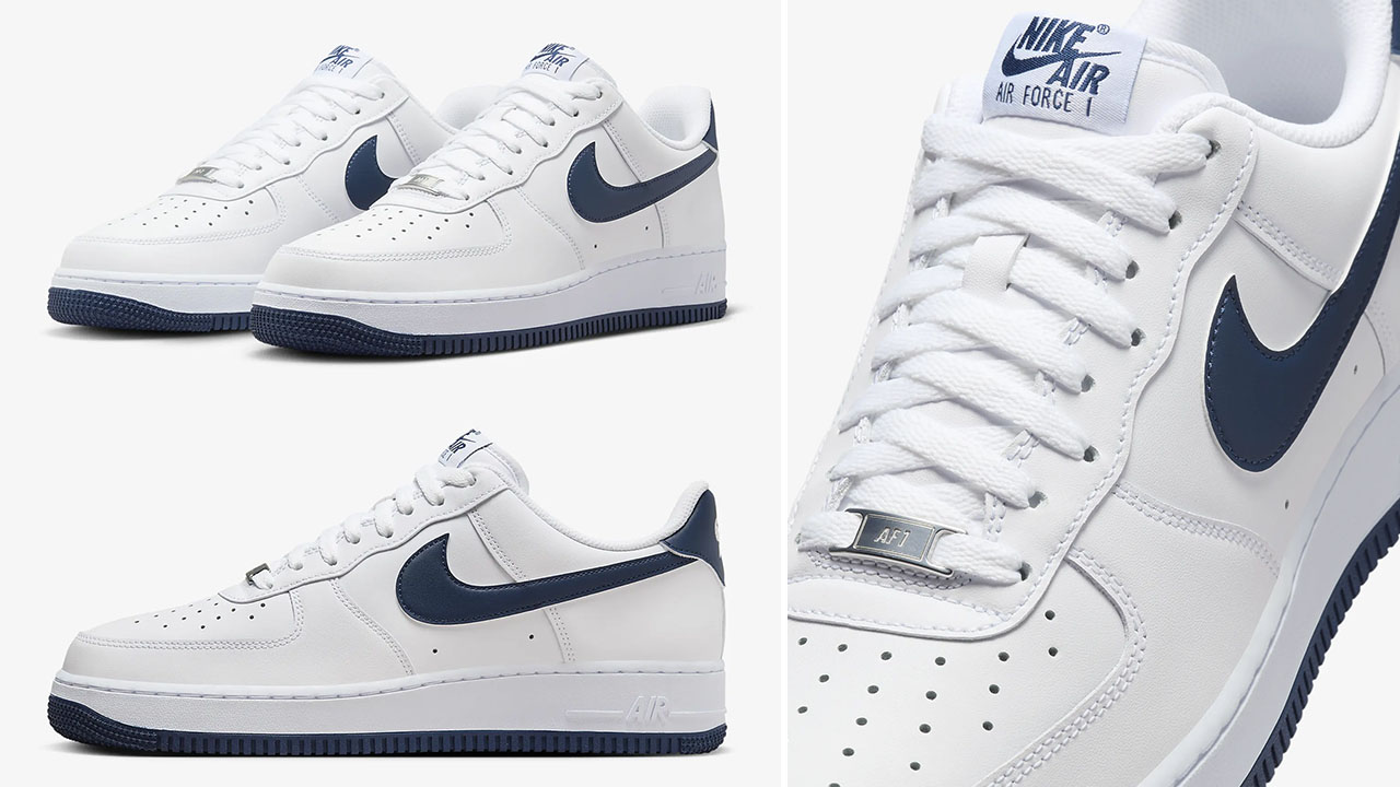 Nike Air Force 1 Low White Midnight Navy Sneakers