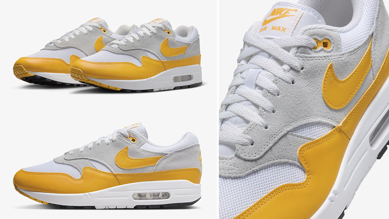 Nike Air Max 1 Essential White University Gold Sneakers